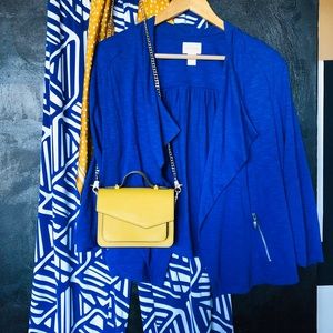 Chico’s draped front jacket